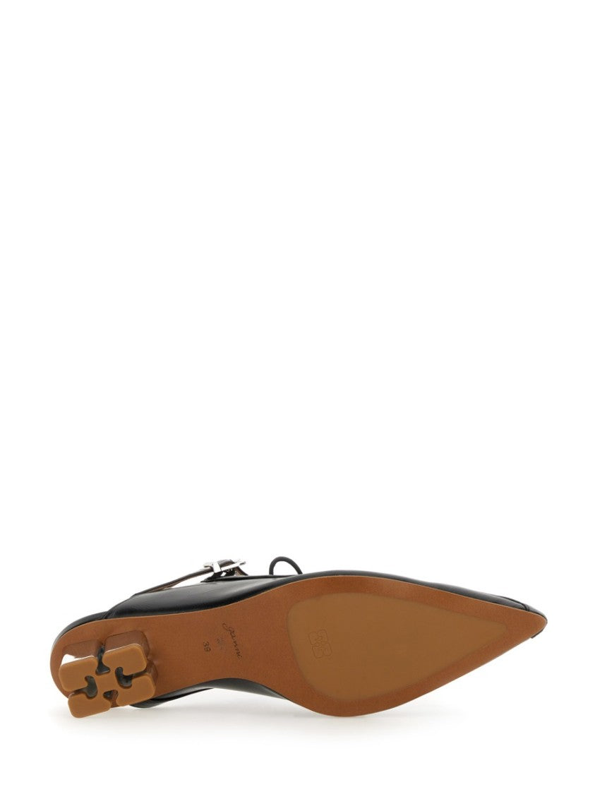 Ganni Pointed Toe Lace-Up Mules