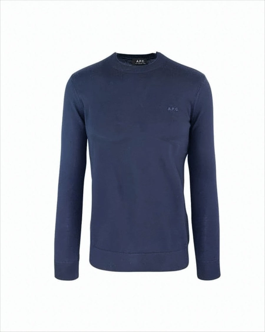 A.P.C. Crewneck Sweater In Smooth Knit Wool