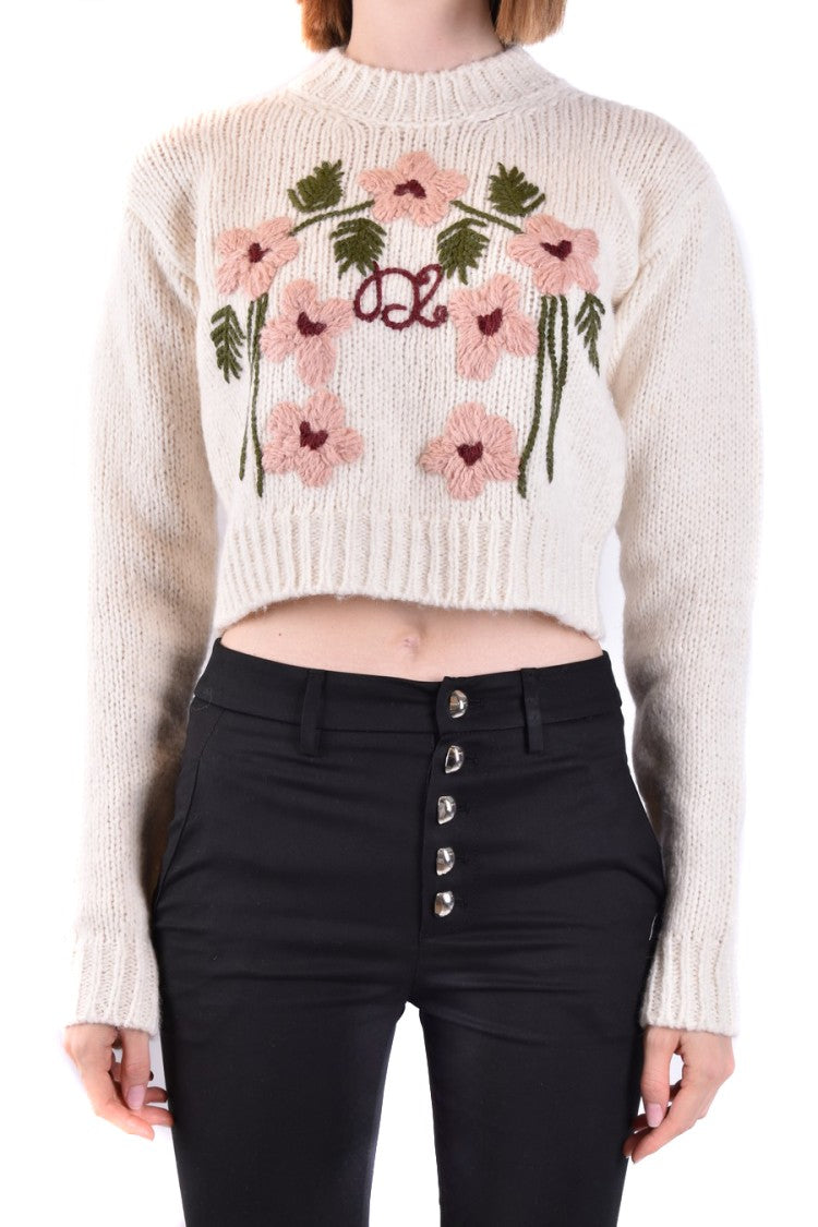 Dsquared2 Beige Floral Print Sweatr