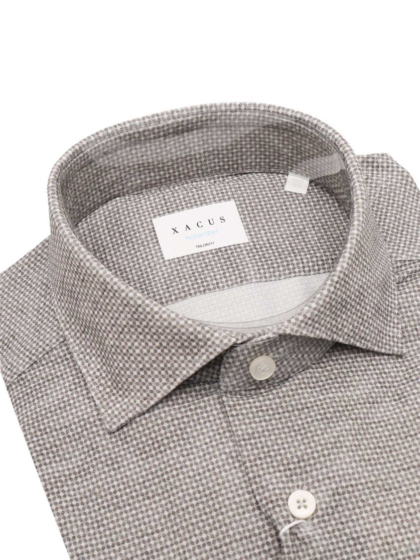 Xacus Checkered Casual Shirt With Classic Collar And Button Front