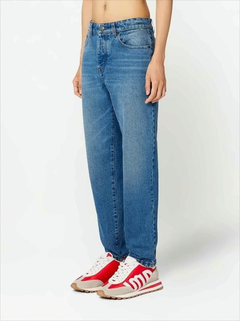 Ami Classic Straight-Leg Denim Pants With Subtle Fading
