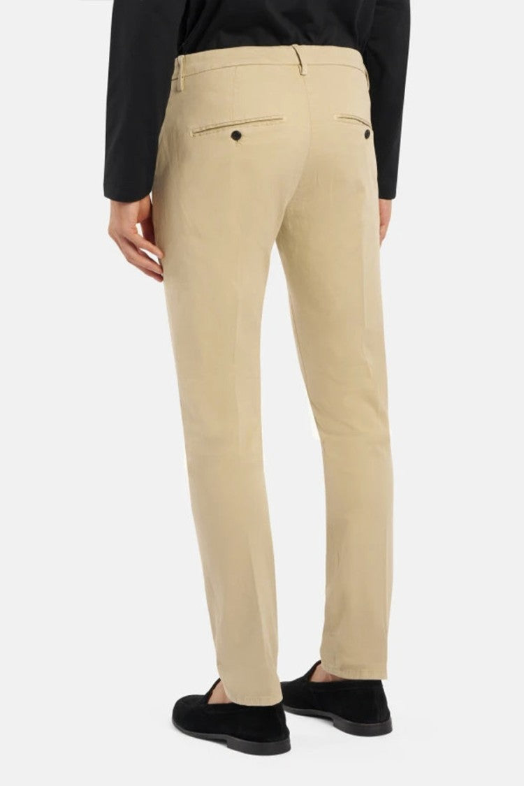Dondup Beige Cuffed Chino Trousers