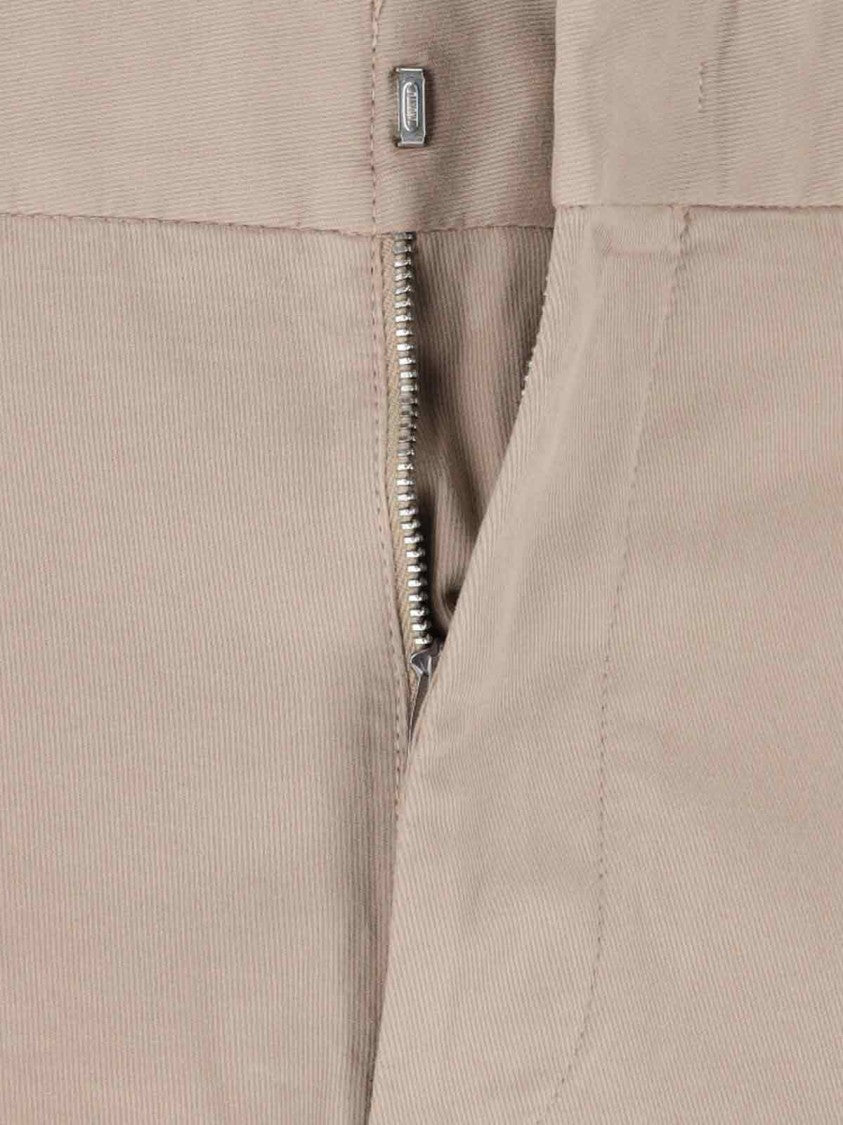 Zegna Beige Cotton Chino Pants With Medium Waist