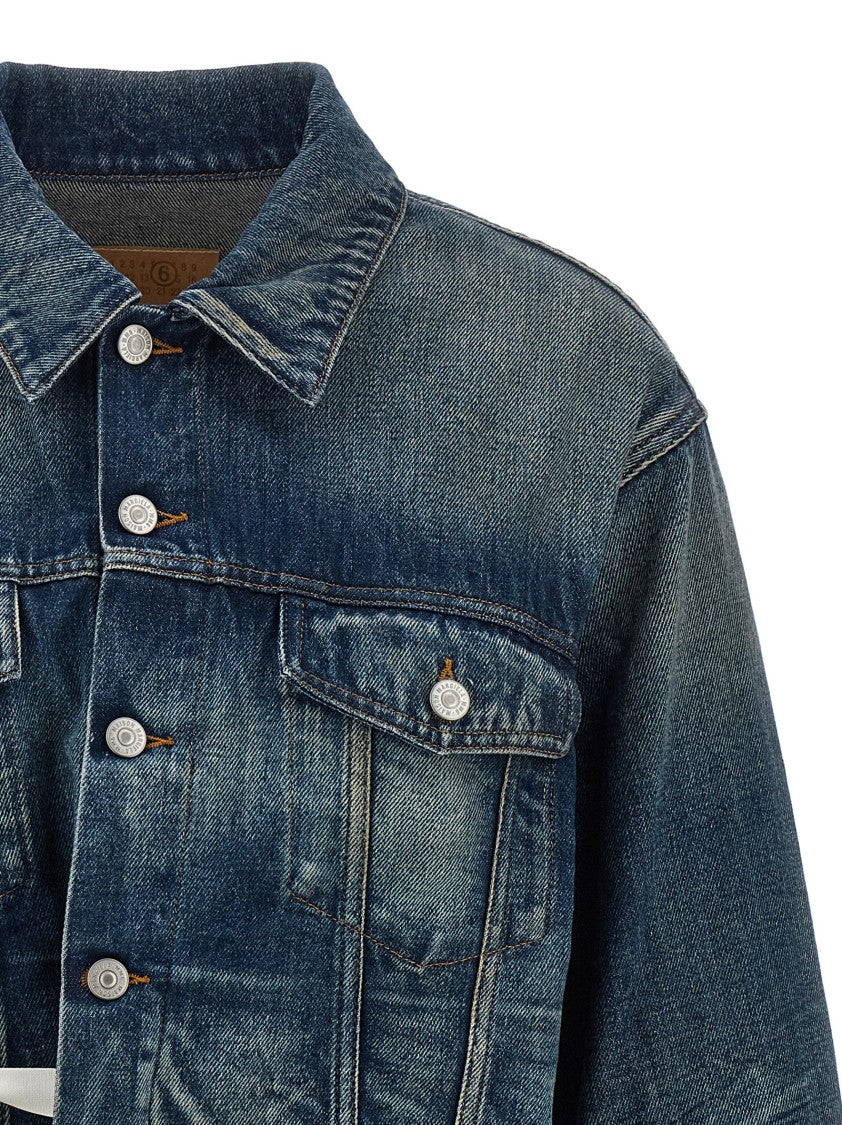 Mm6 By Maison Margiela Tape Denim Jacket