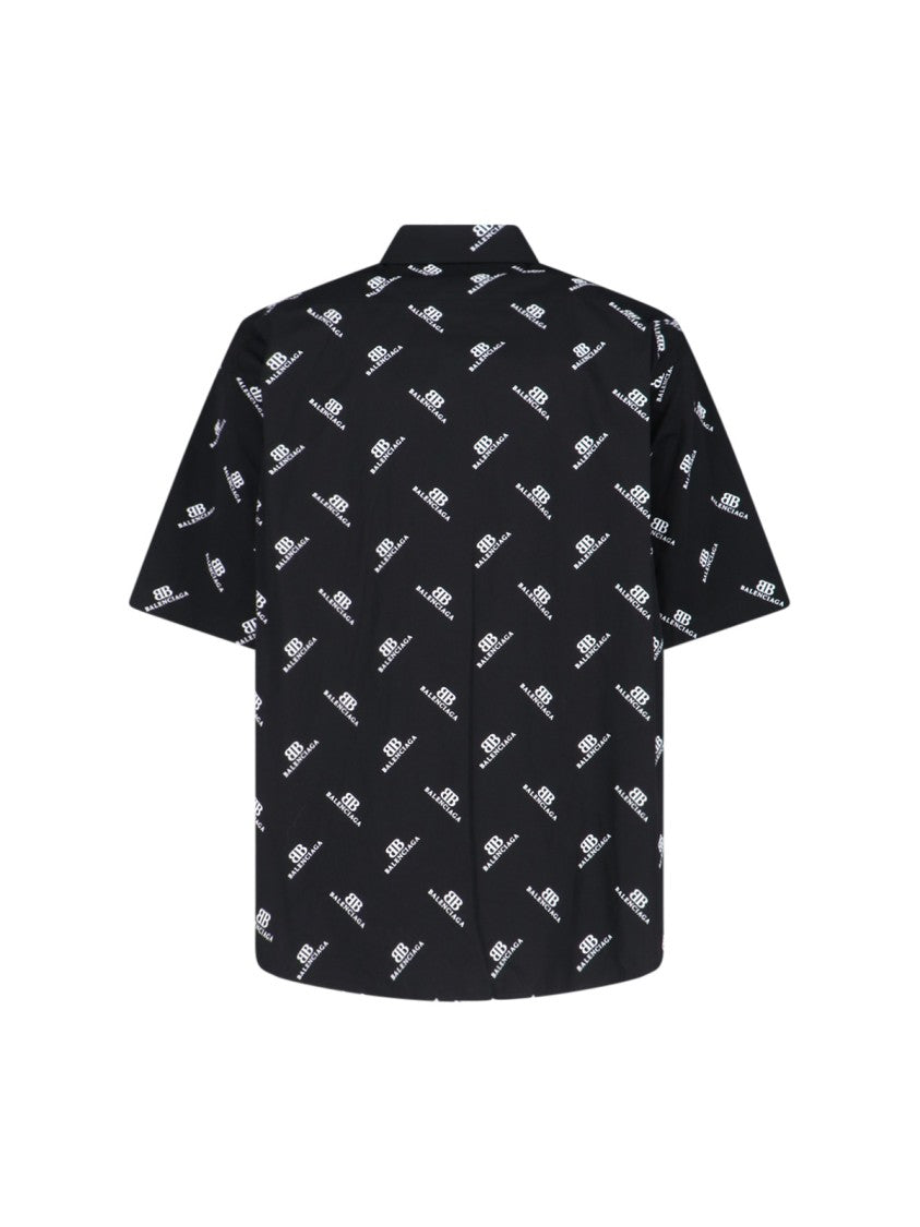 Balenciaga "Bb Monogram" Logo Shirt – Black