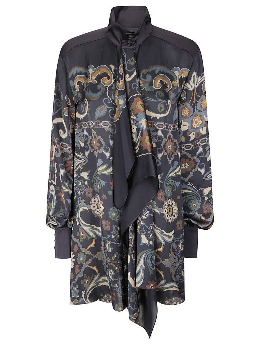 Sacai Floral Print Dress