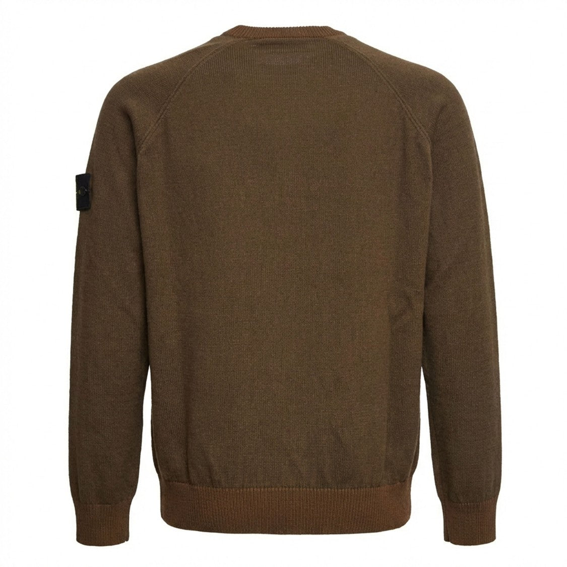 Stone Island Ribbed Cotton Garment Dyed Crewneck Sweater