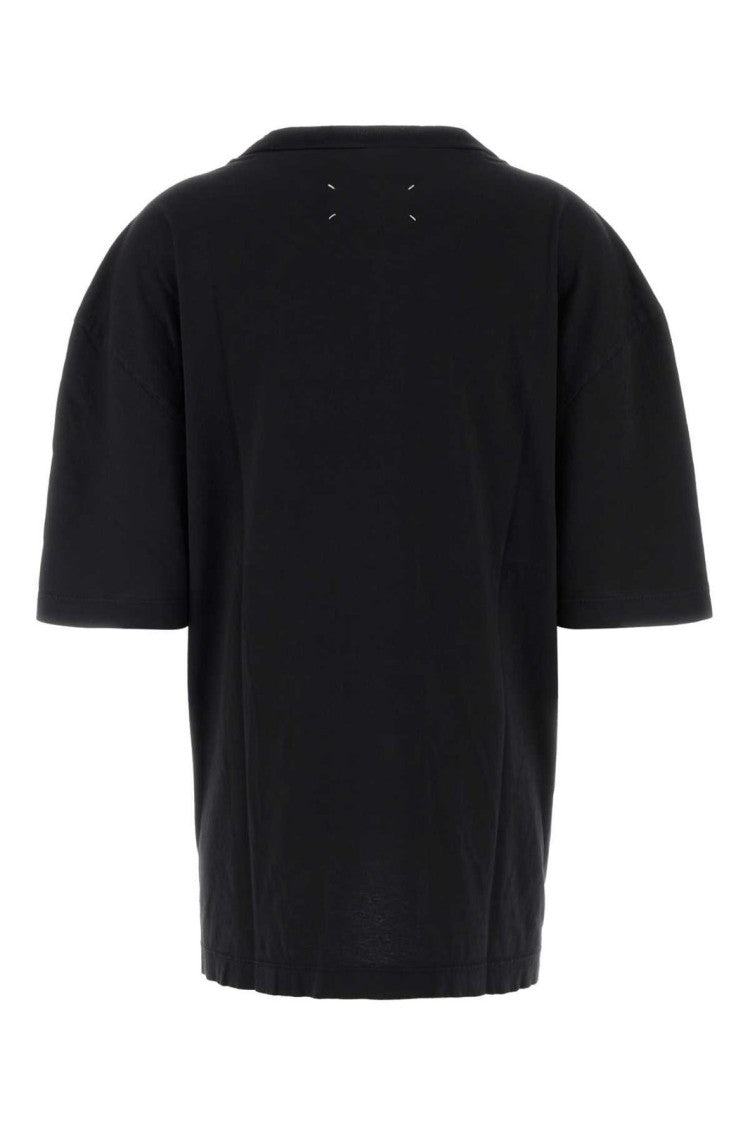 Maison Margiela Classic Black T-Shirt With Round Neckline And Short Sleeves