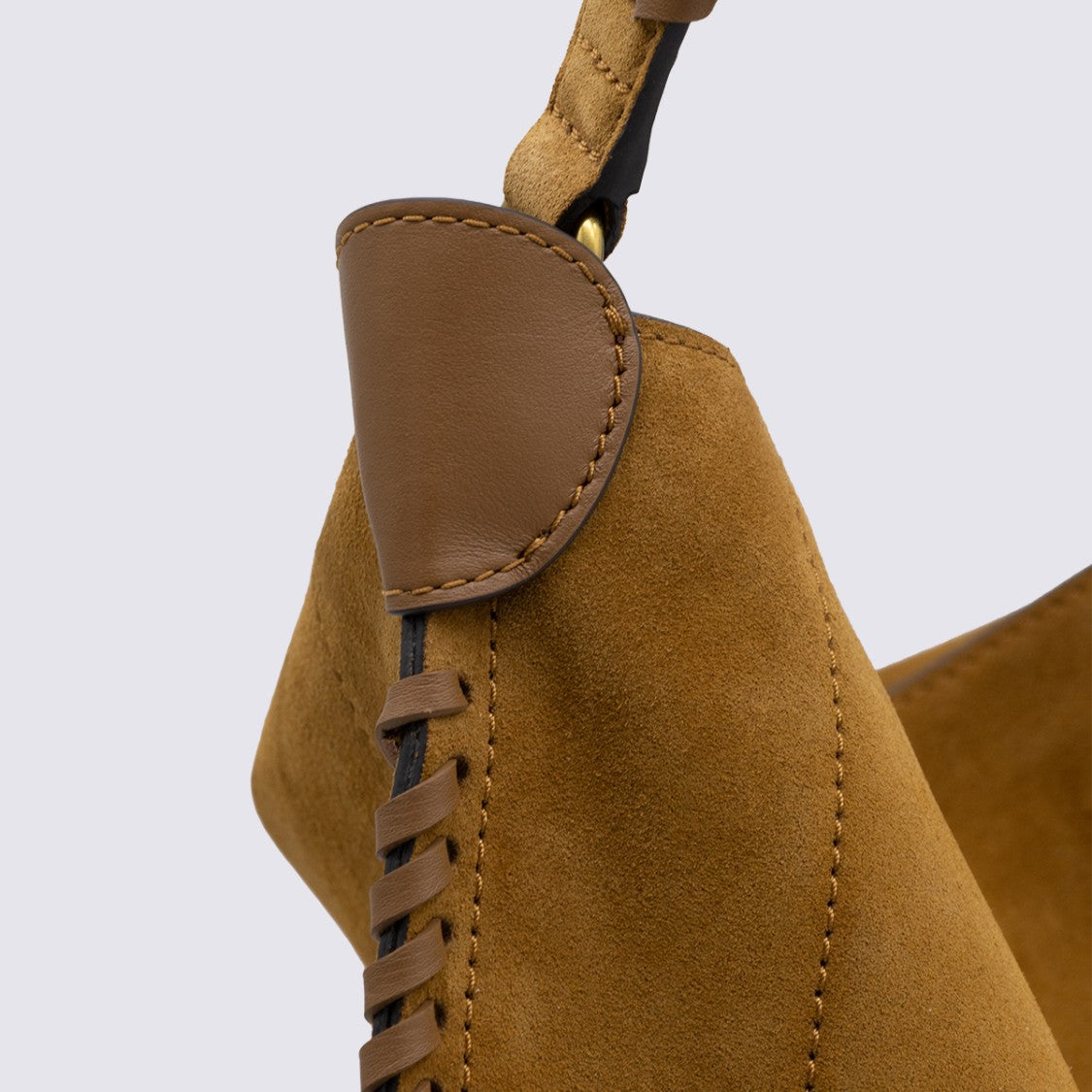Isabel Marant Suede Shoulder Bag With Braided Detailing