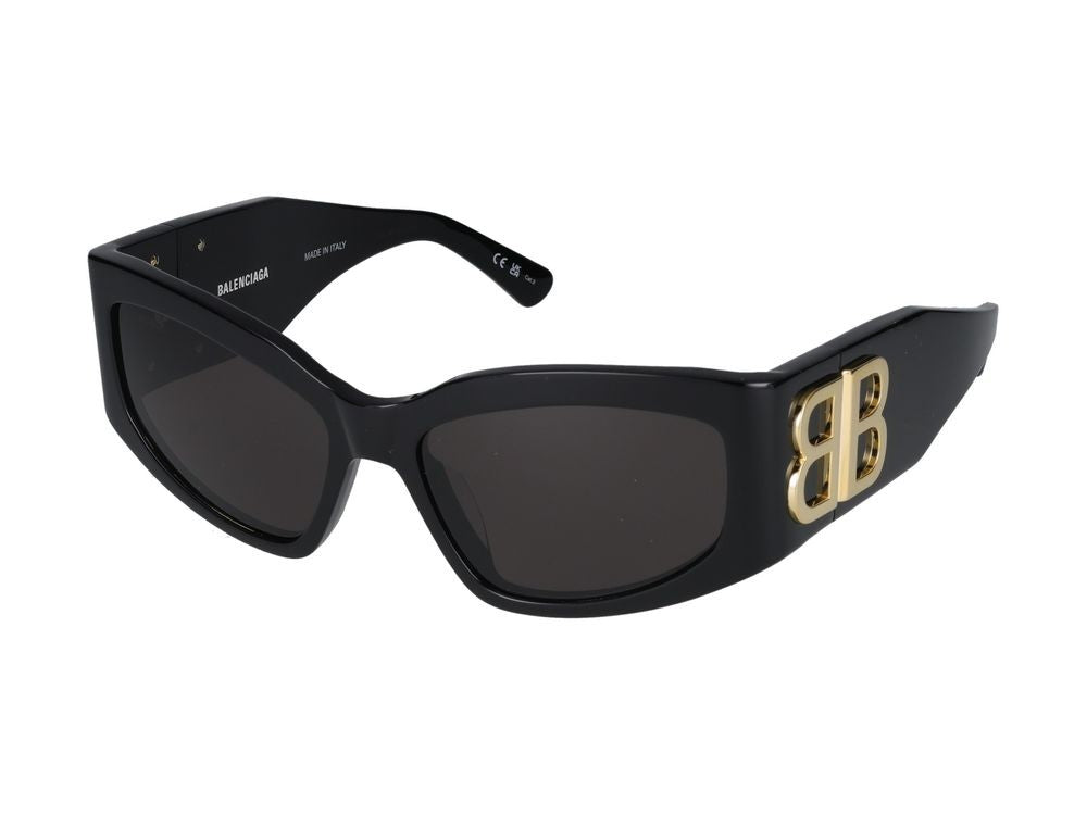Balenciaga Black Oversized Square Frame Sunglasses