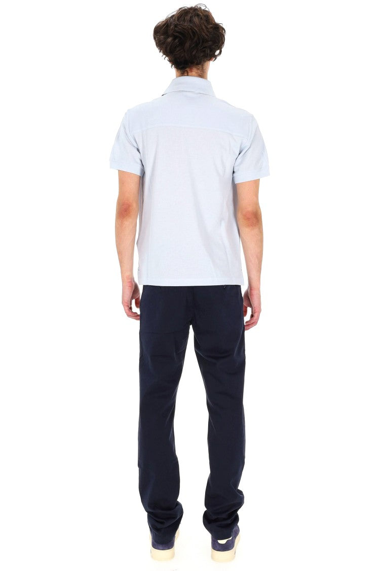Jacob Cohen Light Blue Piquet Cotton Polo Shirt