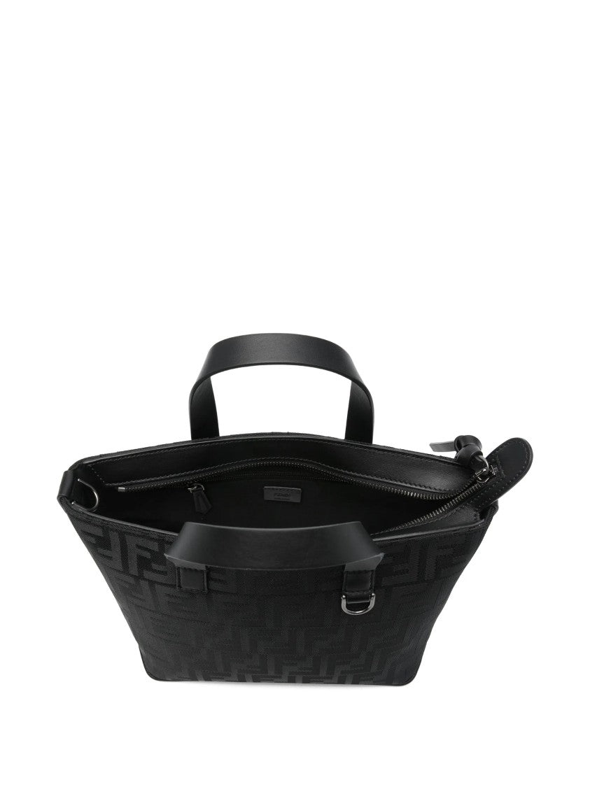 Fendi Grace Sm Nylon Ff Embossed Tote