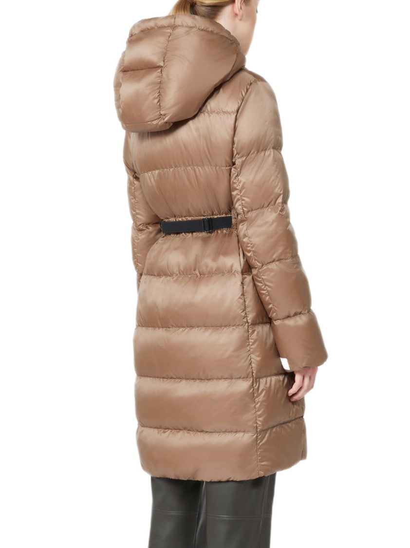 Max Mara Horizontal Quilted Down Jacket With Hood