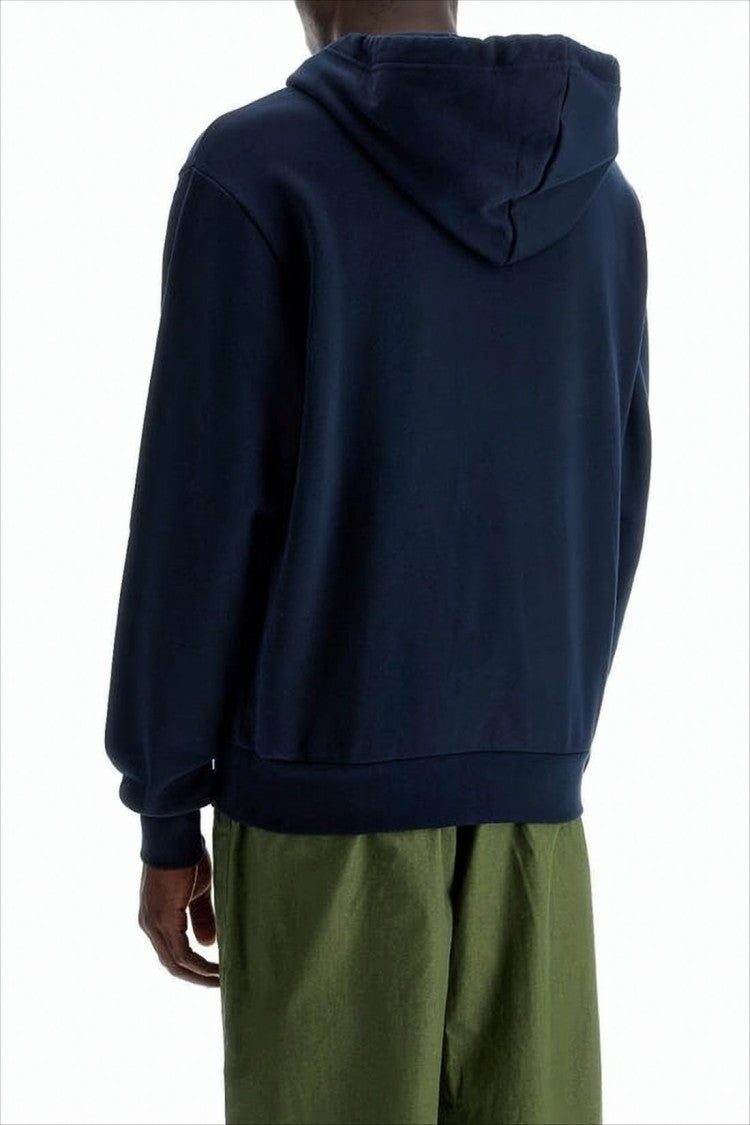 A.P.C. Dark Navy Hoodie With Drawstring