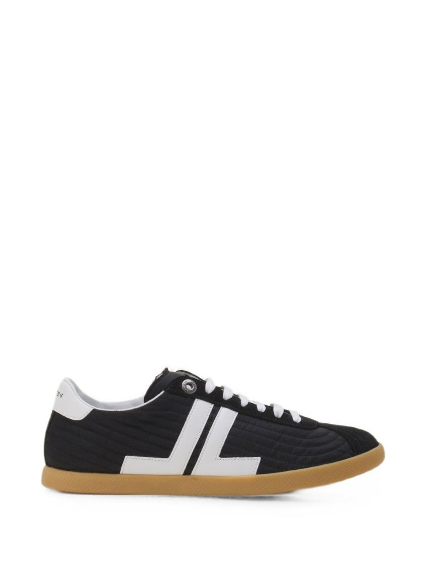Lanvin Black Quilted Side Stripe Sneakers