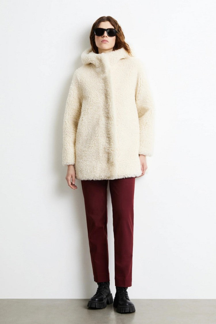 Rrd Cream Curly-Pile Hooded Jacket