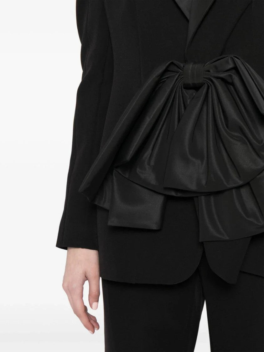 Saiid Kobeisy Crepe Tailored Jacket With Taffeta Collar