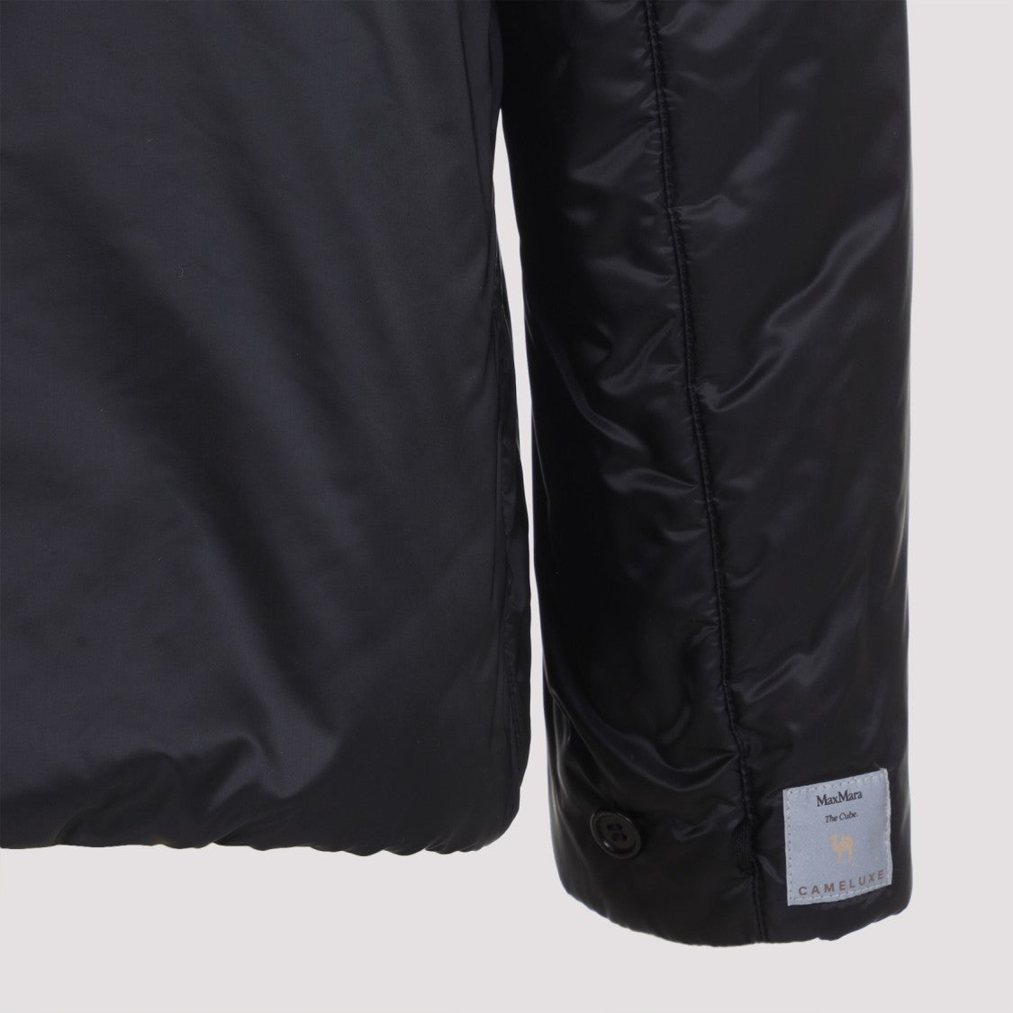 Max Mara Lightweight Black Jacket With Adjustable Hood