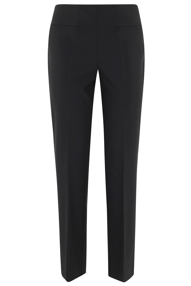 Semi Couture Black Estefania Ruched Side-Draped Polyester-Blend Pants