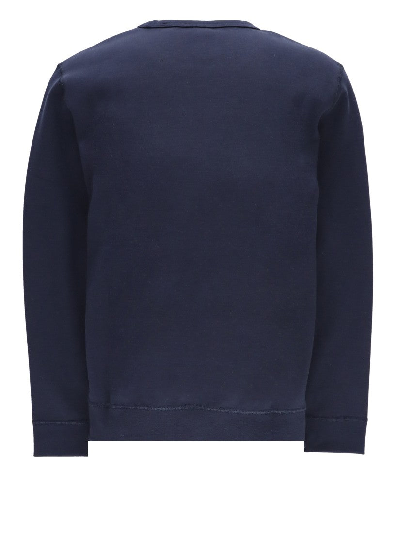 Polo Ralph Lauren Navy Pony Embroidered Crewneck Cotton-Blend Sweatshirt