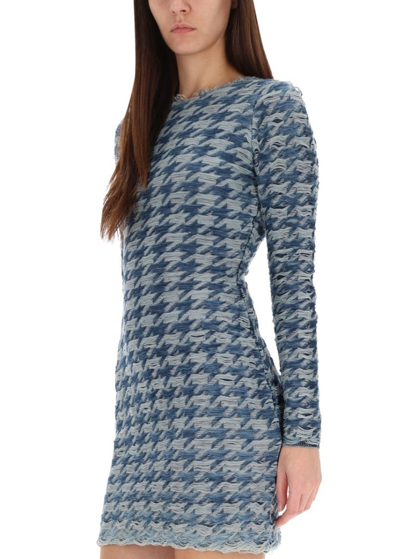 Diesel Houndstooth M-Halma Zipper Dress