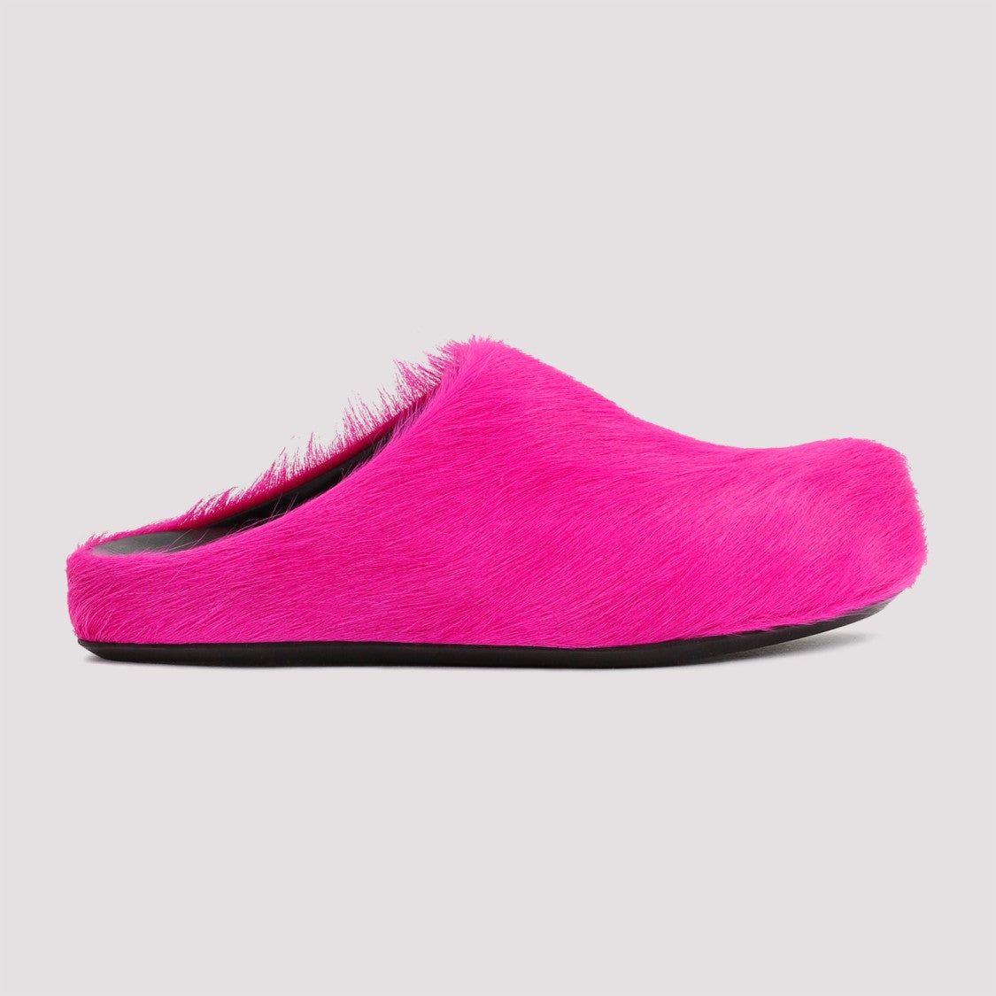 Marni Fuchsia Calf Hair Fussbett Mules