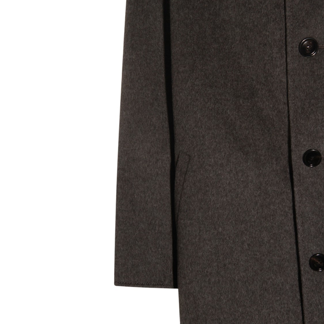 Ami Paris Long Single-Breasted Coat With Classic Collar