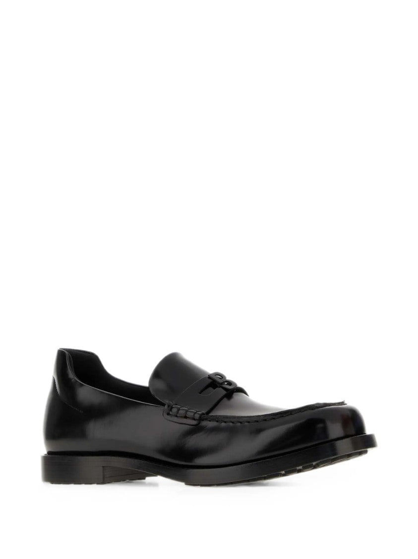 Balenciaga Black Leather Loafers