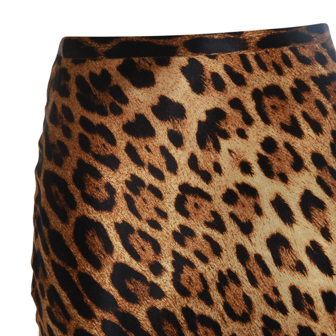 Roberto Cavalli Leopard Print Maxi Skirt With Fitted Waist
