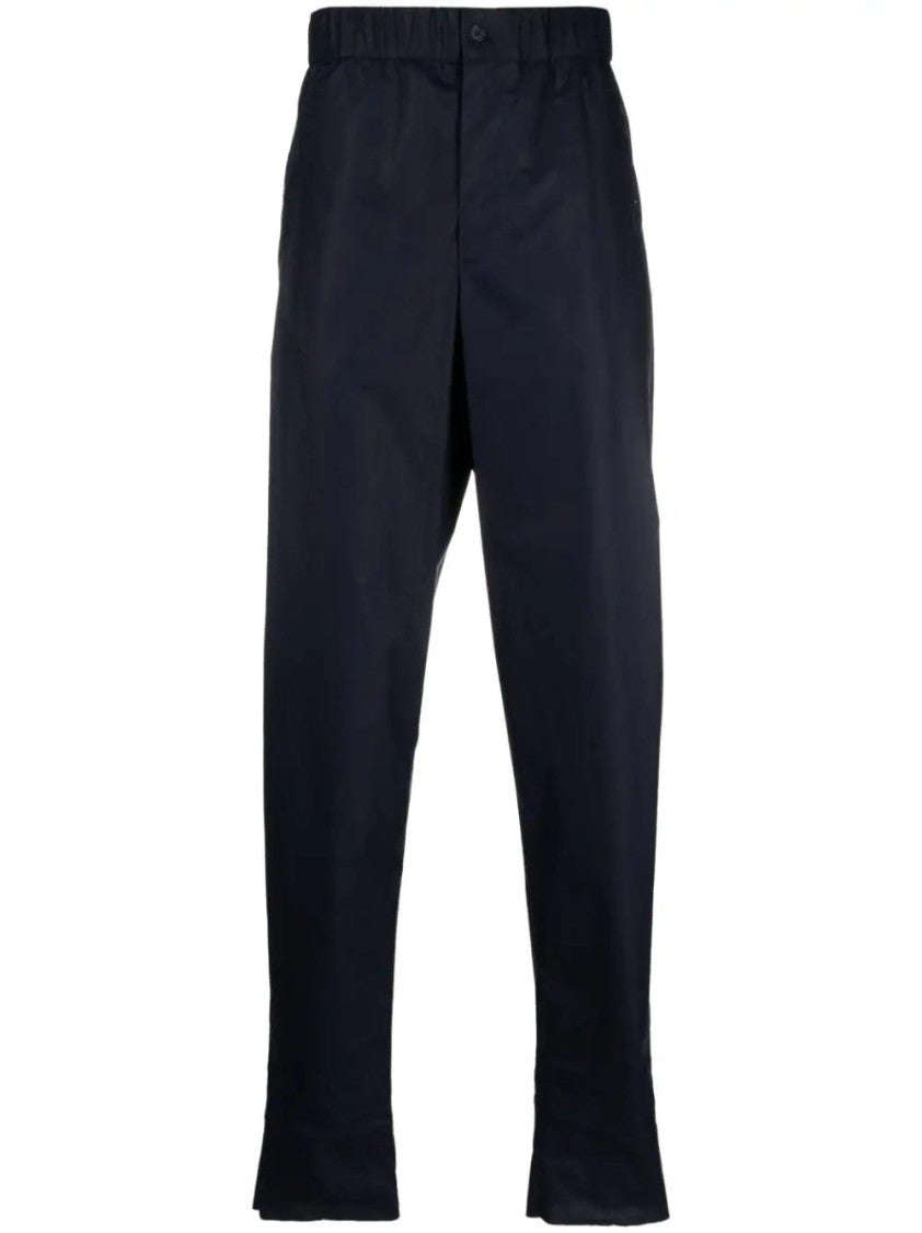Giorgio Armani Relaxed Fit Casual Trousers With Tapered Leg And Button Closure
