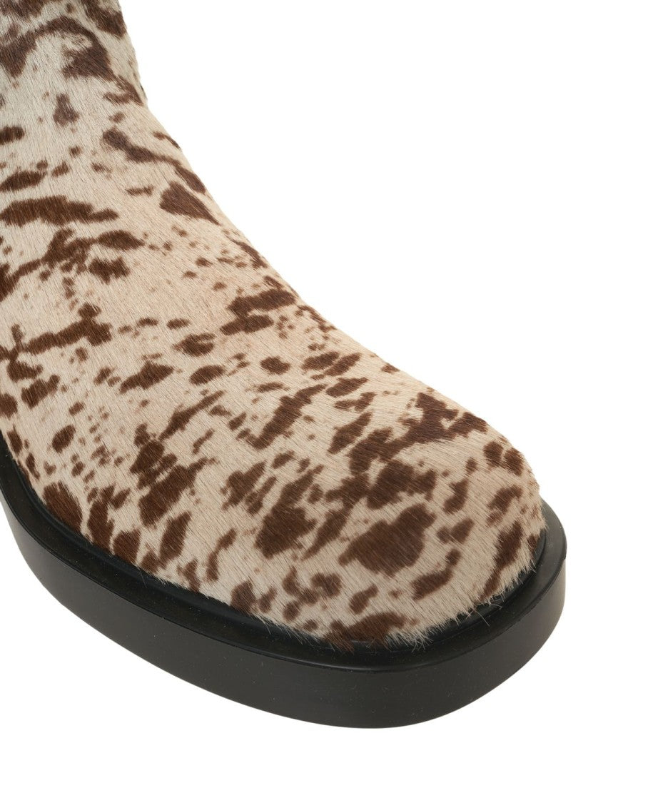 Copenaghen Copenhagen Ankle Boots With Unique Animal Print