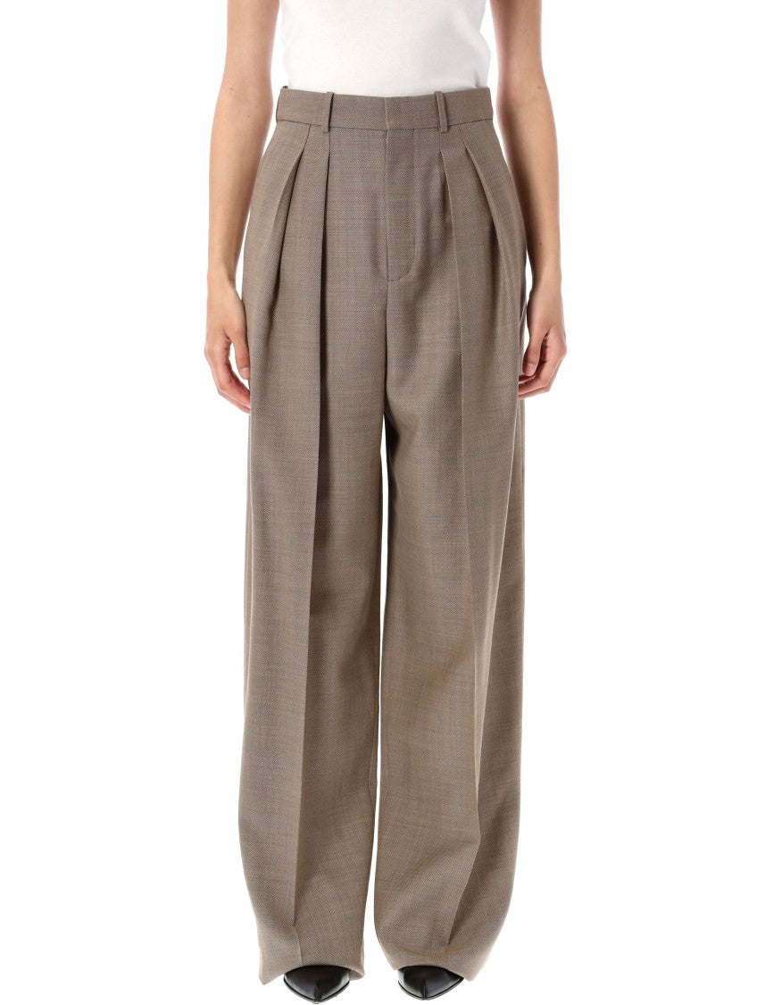 Saint Laurent High-Waisted Tailored Pants With Relaxed Fit