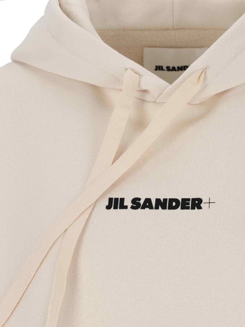 Jil Sander Drawstring Hoodie With Logo Print