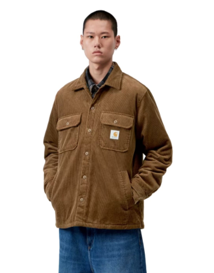 Carhartt Wip Brown Eight-Wale Cotton Corduroy Shirt Jacket