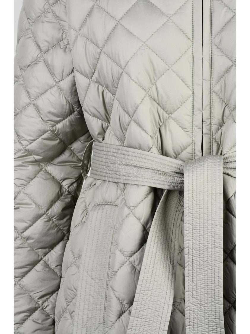 K-Way Sage Green Quilted Polyester Down Jacket