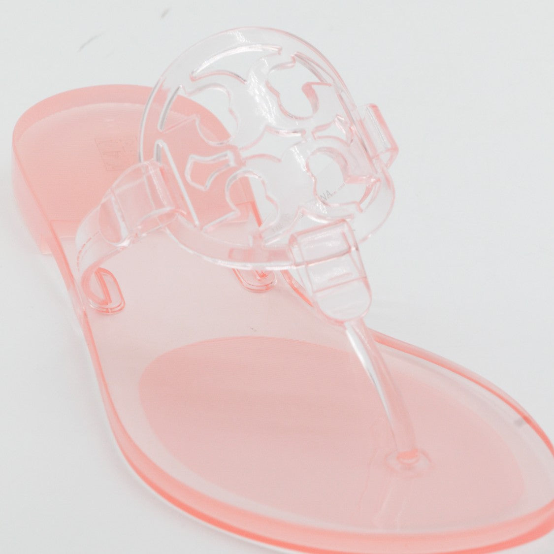 Tory Burch Translucent Pink Flat Sandals With Thong Strap