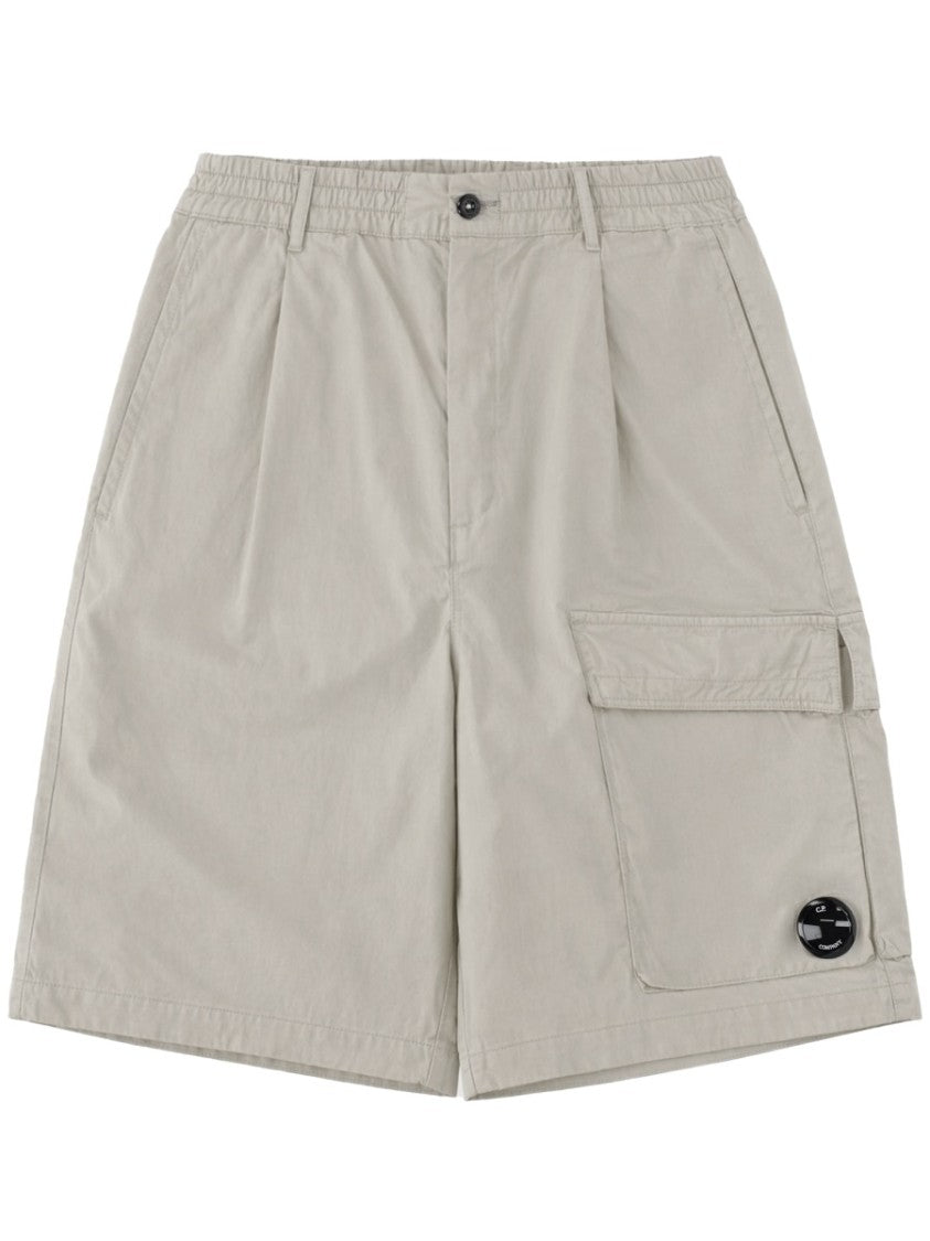 C.P. Company Neutrals Elastic Waistband Cargo Shorts
