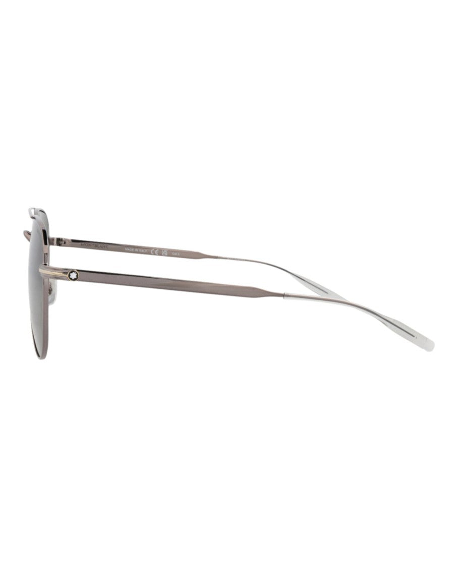 Montblanc Aviator-Frame Metal Sunglasses