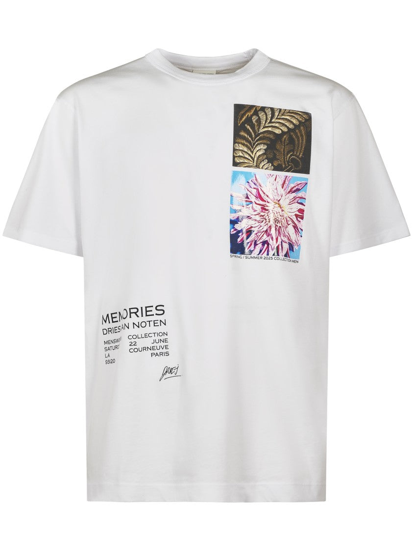 Dries Van Noten Relaxed-Fit Graphic White T-Shirt