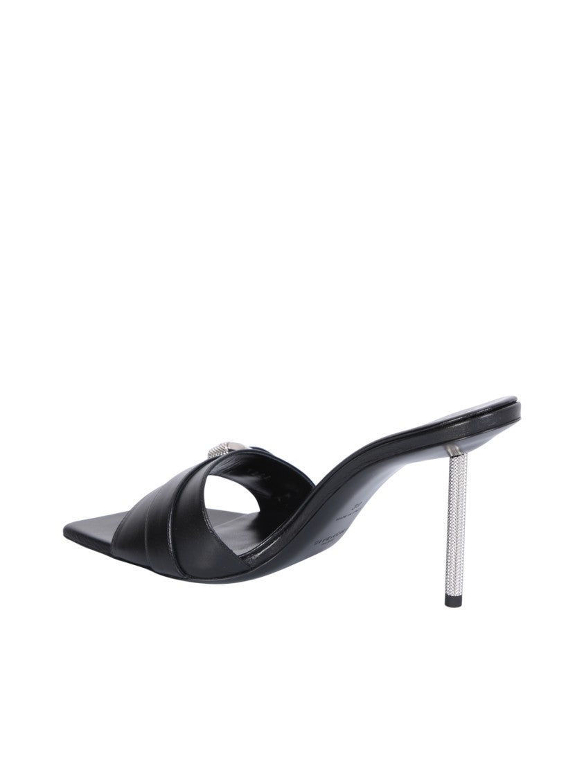 Givenchy Black Square-Toe Sandals