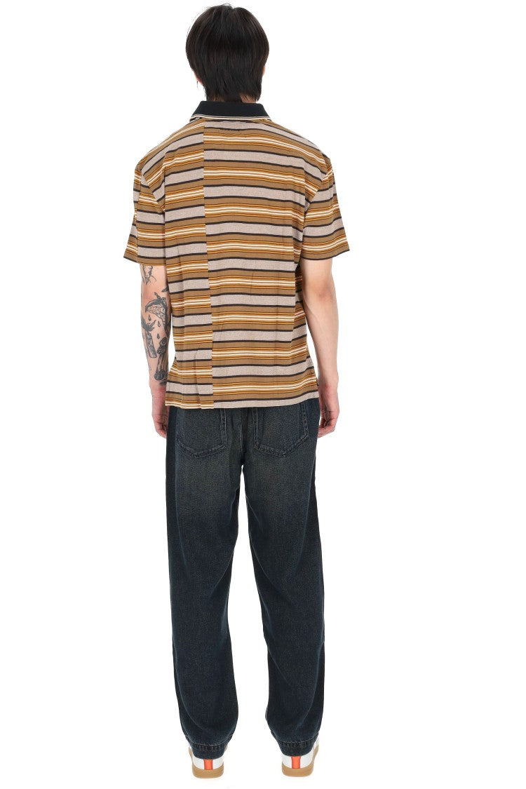 Isabel Marant Safko Multi-Striped Knit Cotton Polo Shirt