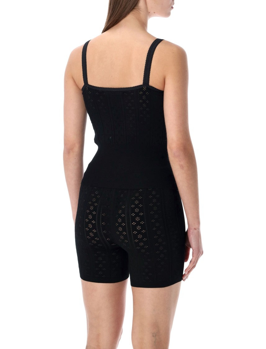 J. W. Anderson Pointelle Knit Cami With Delicate Bow Detail
