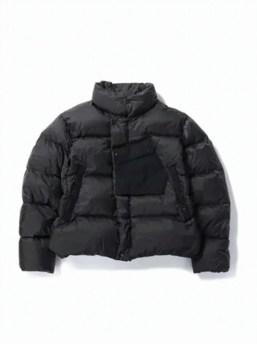 Ten C Cropped Down Jacket With Asymmetrical Pockets And High Collar