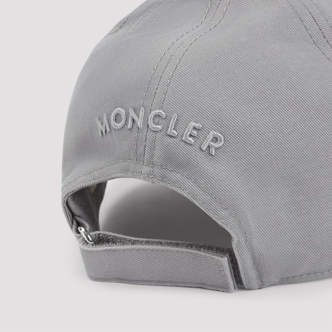 Moncler Pastel Grey Cotton Baseball Cap