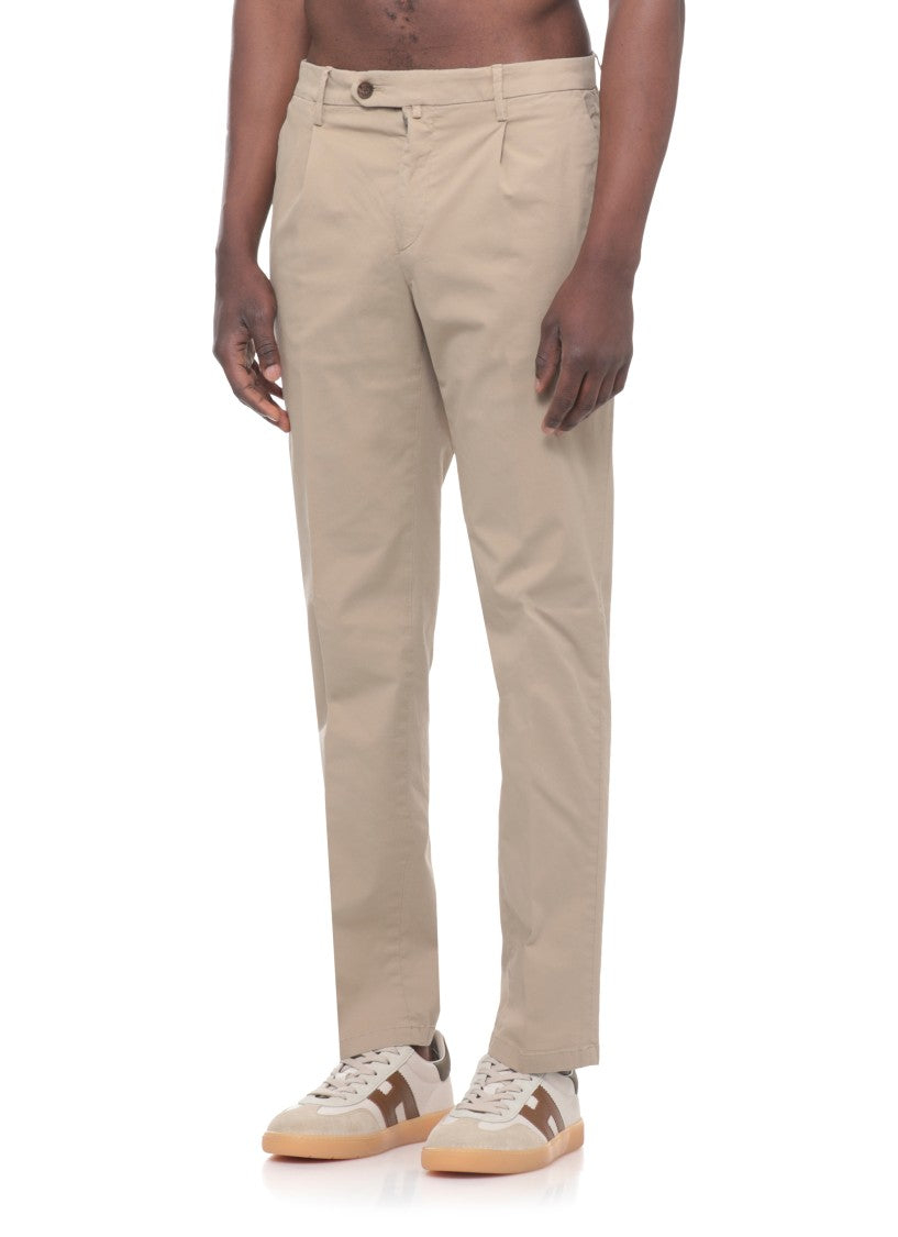 Briglia 1949 Beige Bg21 Cotton Straight-Leg Pants