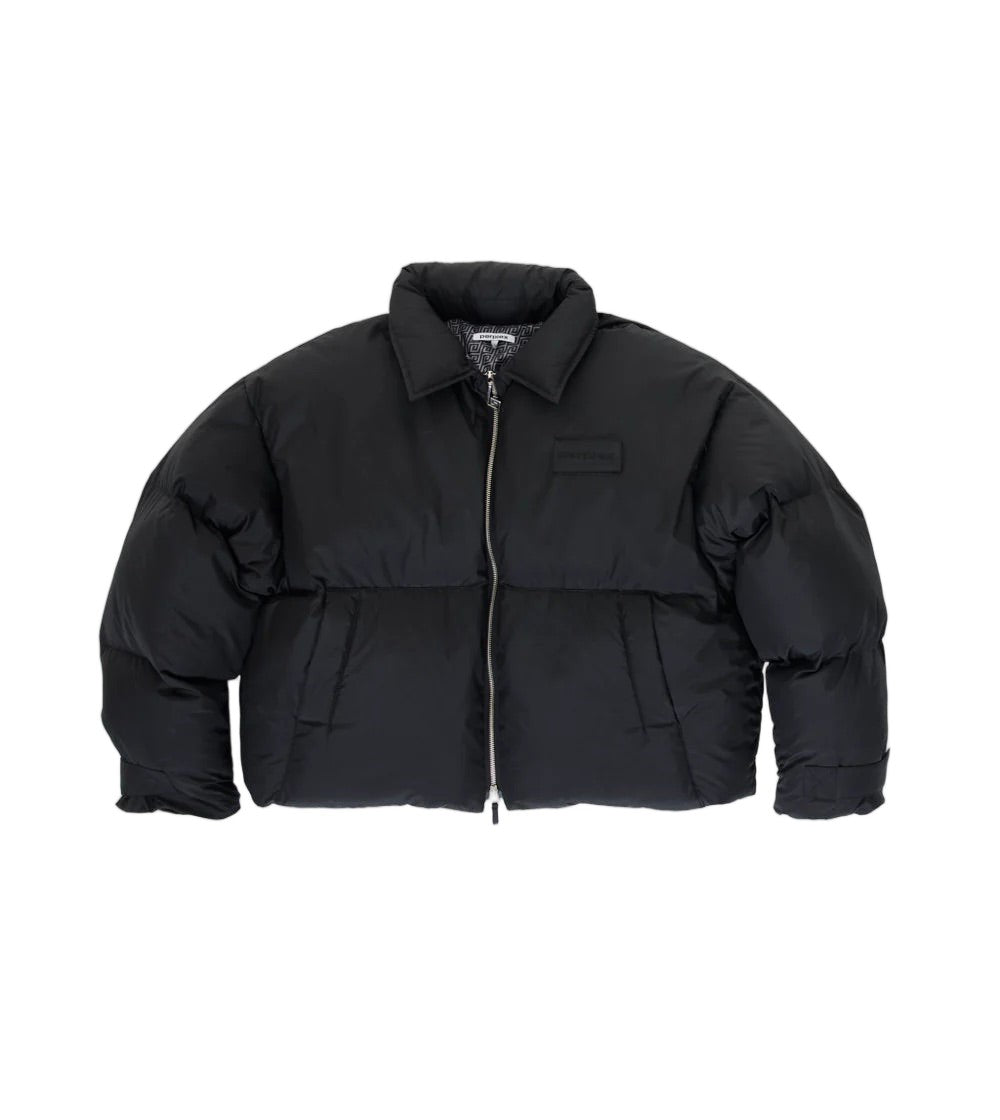 Perplex Black Cropped Boxy Down Jacket