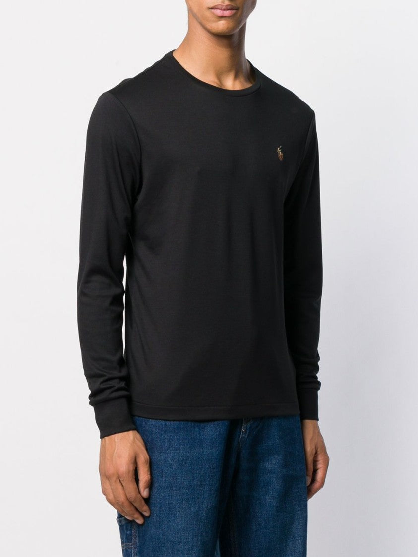 Polo Ralph Lauren Black Long-Sleeved Classic Crew Neck T-Shirt