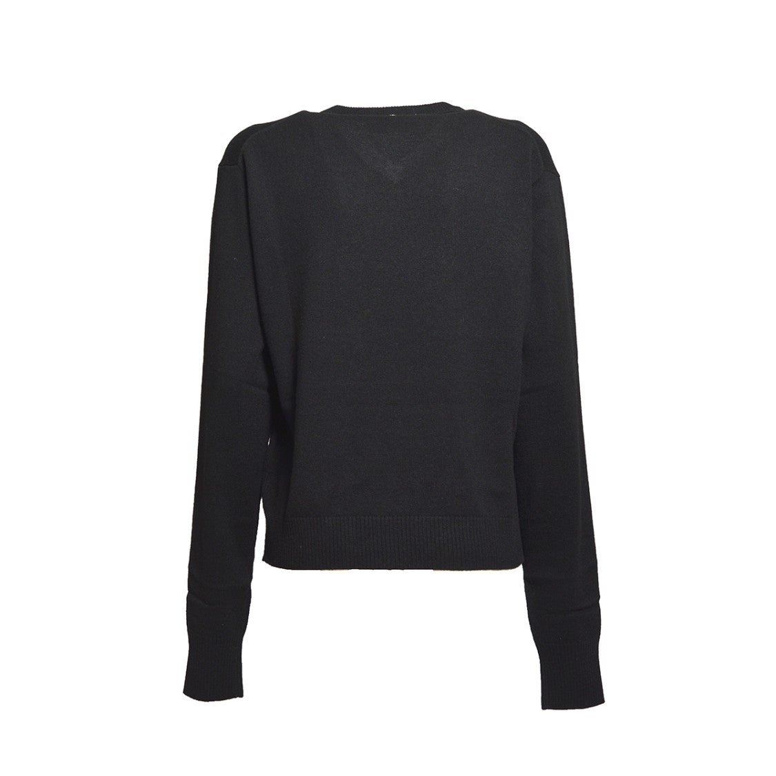 Sportmax Harald V-Neck Sweater In Black Wool