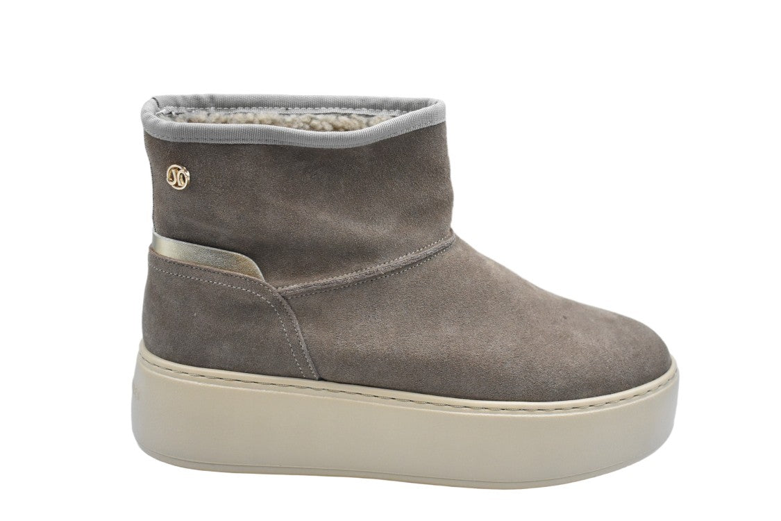 Janet & Janet Taupe Suede Ankle Boots