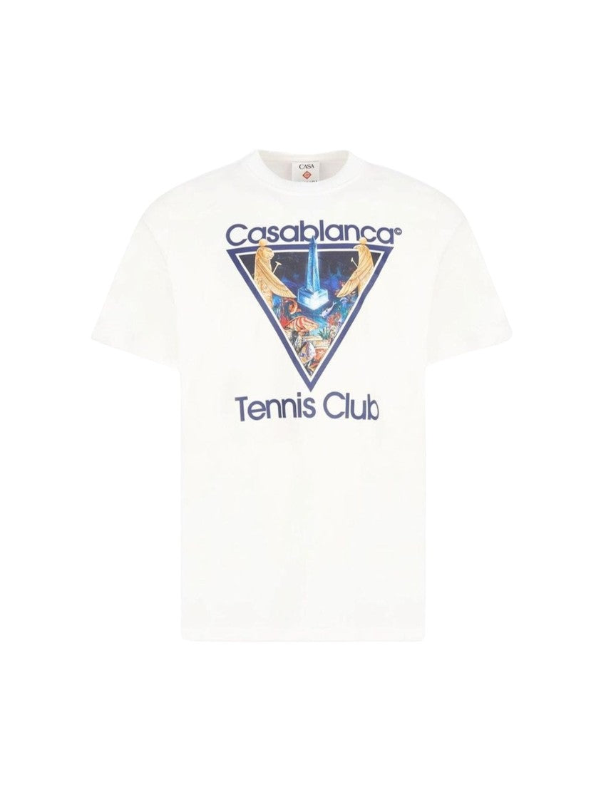 Casablanca Tennis Club Graphic Print Cotton T-Shirt